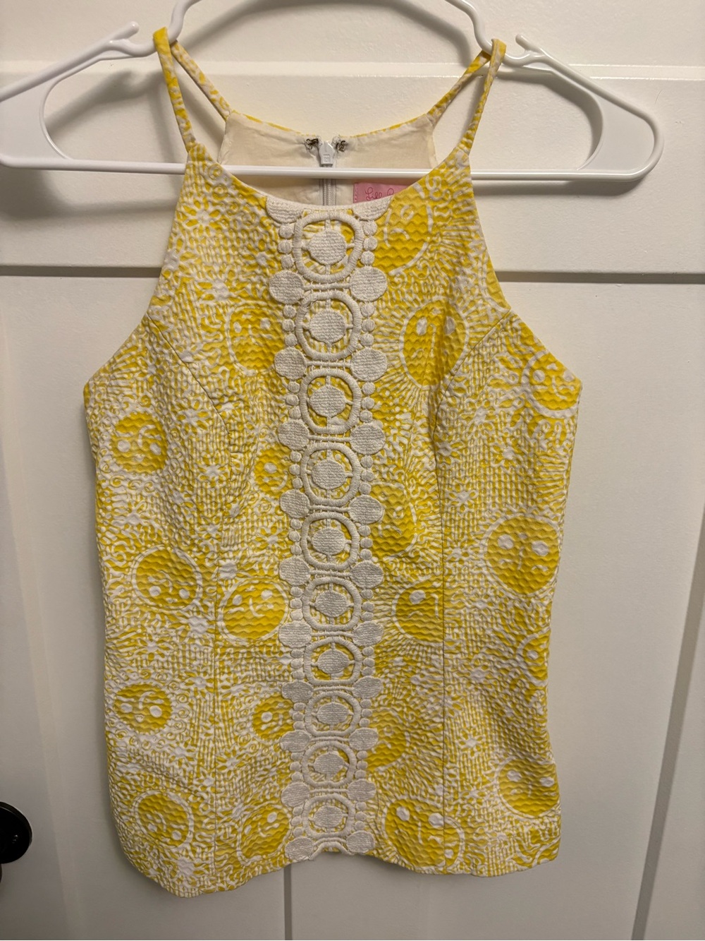Lilly Pulitzer Yellow and White Top